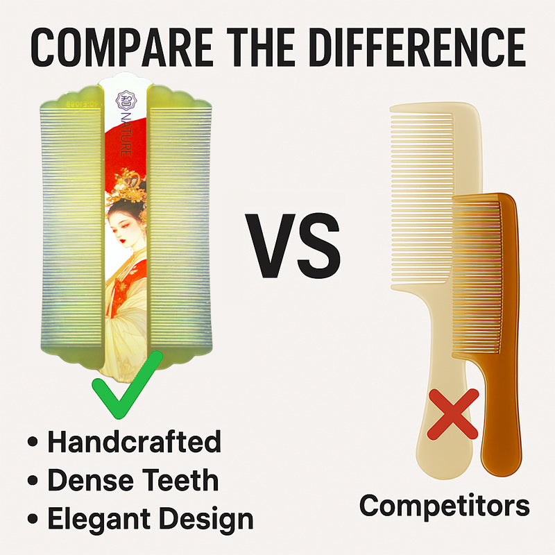 COMB | ZXUNASMR | Double Sided Fine Tooth Combs, Dandruff and Lice Removal, Beard and Hair Styling, Portable and Lightweight